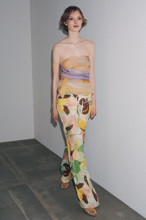 ZW COLLECTION RAMIE FLORAL PRINT PANTS