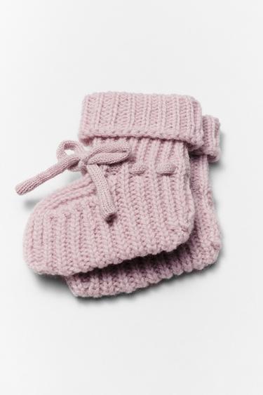CASHMERE BOOTIES - Pink by Zara