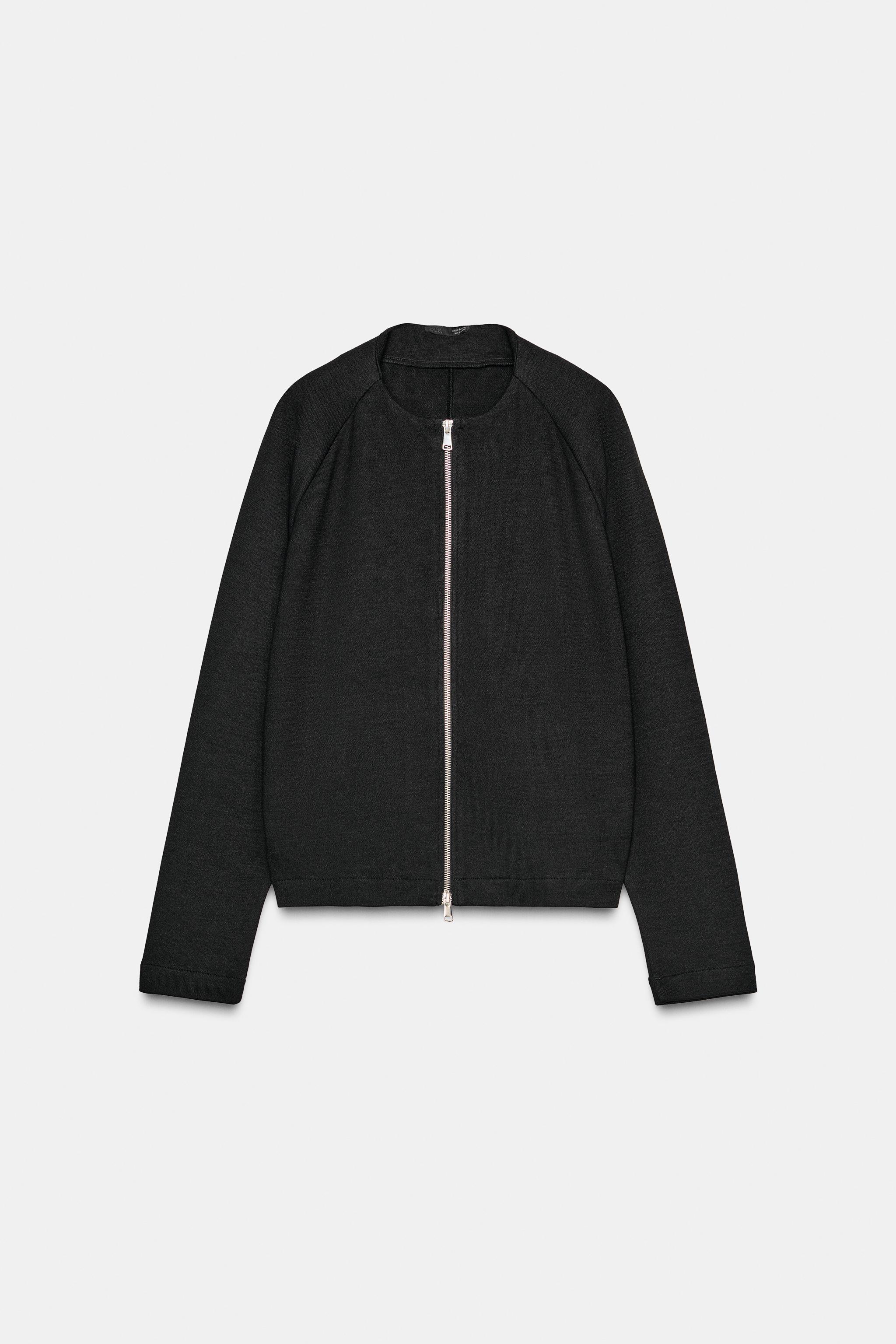 ジップアップジャケット ブラック・ダークグレー ジップアップジャケット - ダークグレー | ZARA Japan / 日本