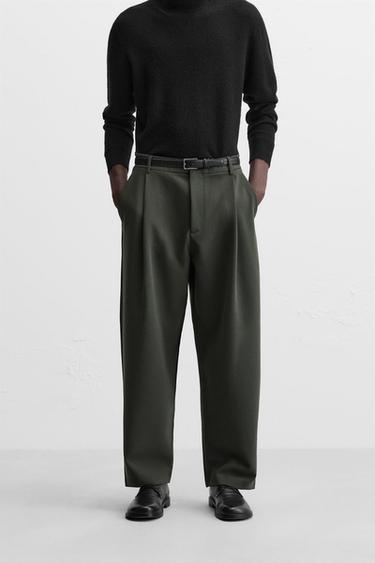 RELAXED FIT PİLİLİ PANTOLON_1