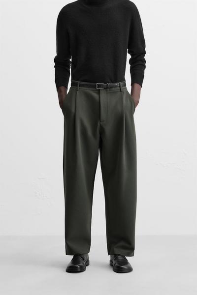 RELAXED FIT PİLİLİ PANTOLON_1