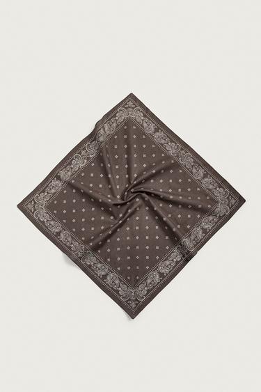 PAISLEY PRINT BANDANA - Brown by Zara