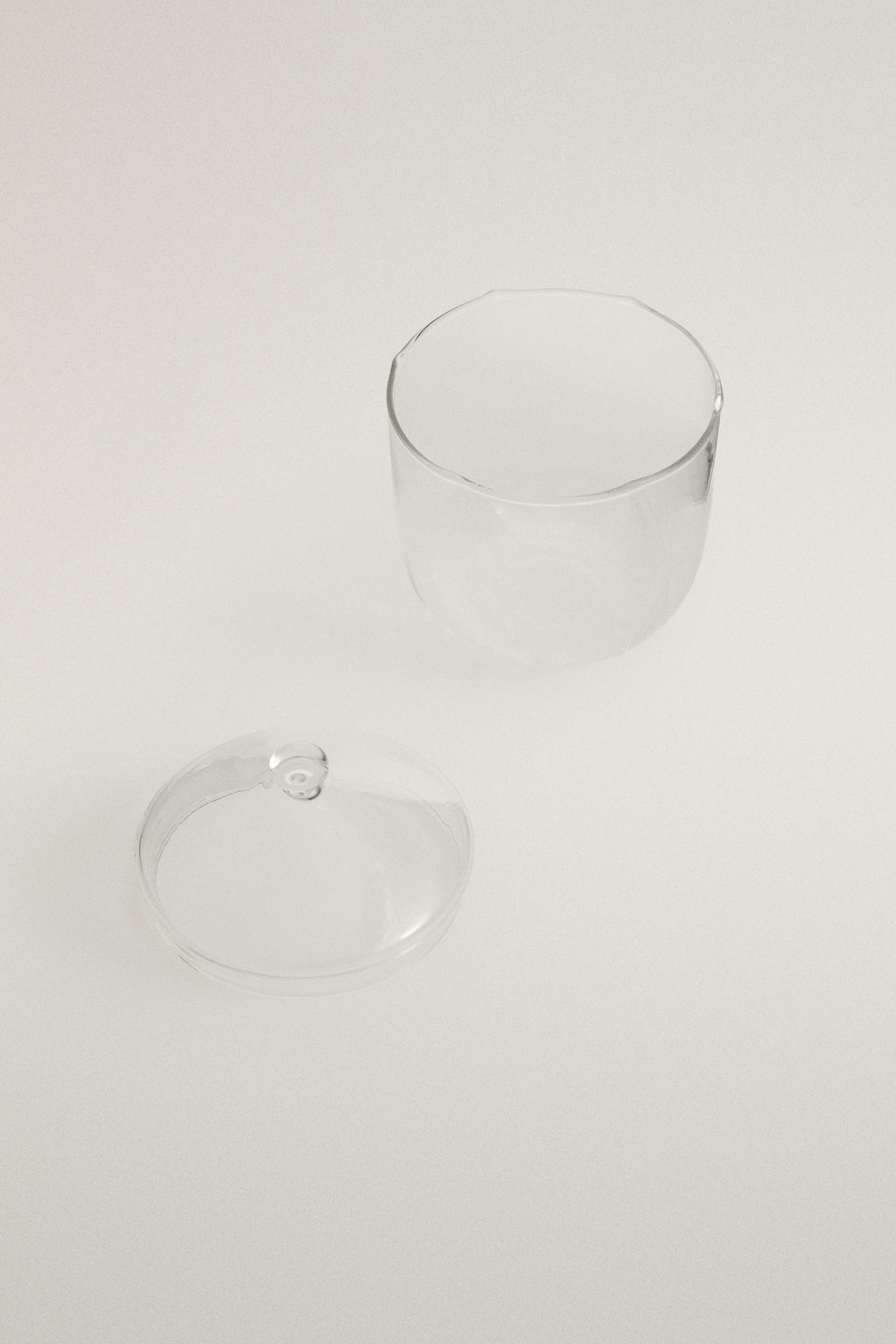BOROSILICATE BATHROOM ORGANIZER JAR — Transparent
