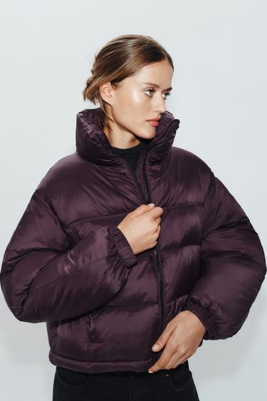 VATERET VINDTÆT ANORAK - aubergine fra Zara