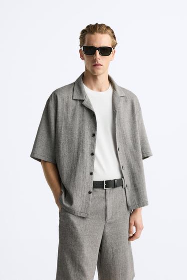 CAMISA ESTRUCTURA - Gris claro de Zara