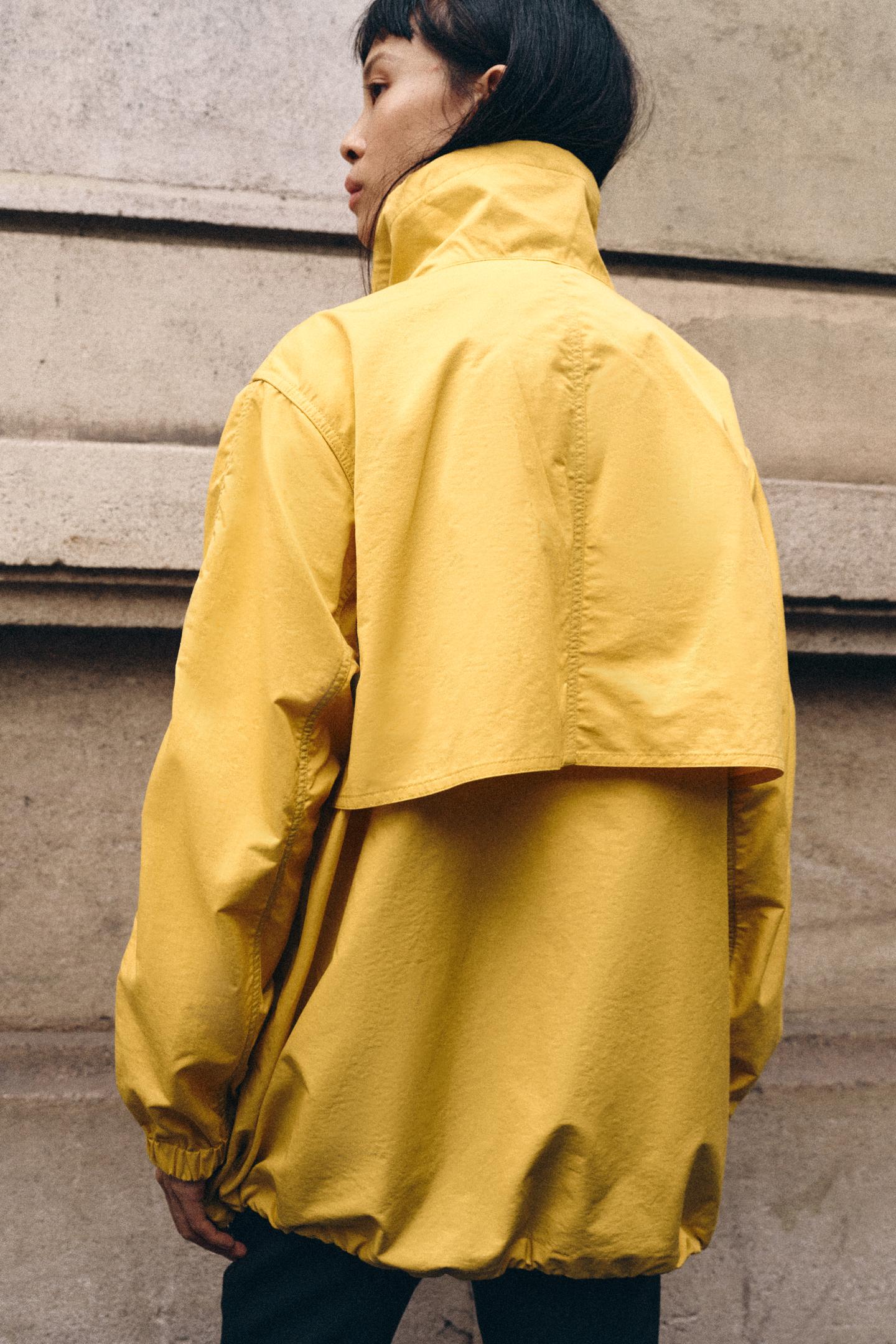 Женская куртка Zara Technical Pocket Jacket ZW Collection, цвет: Жёлтый — фото 3