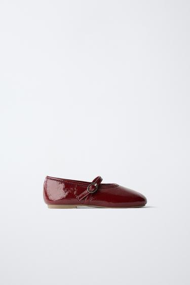 FLATS CHAROLADOS - Rojo Burdeos de Zara - Imagen 0