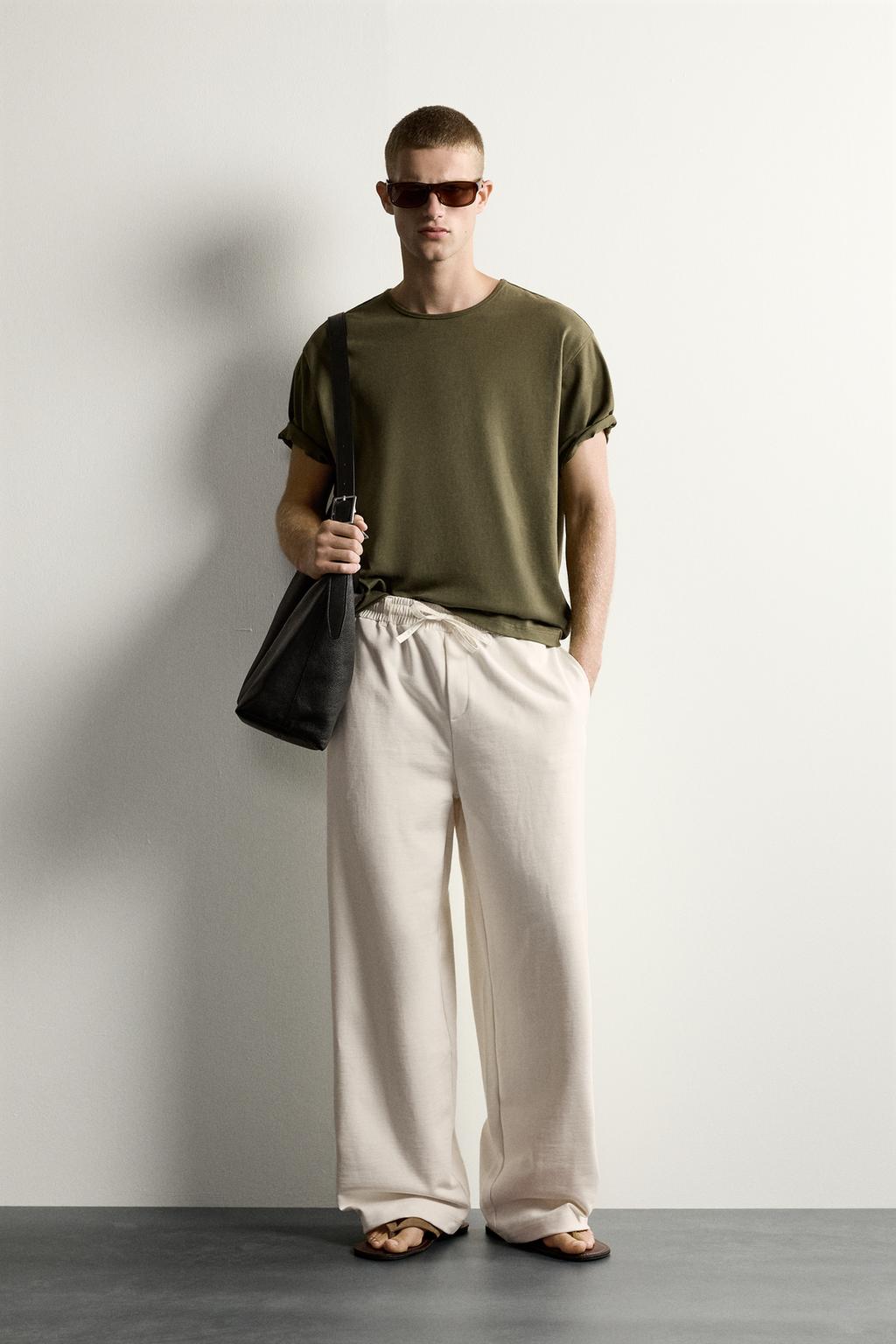 Zara Birləşdirilmiş kəmərli jogger şalvar
