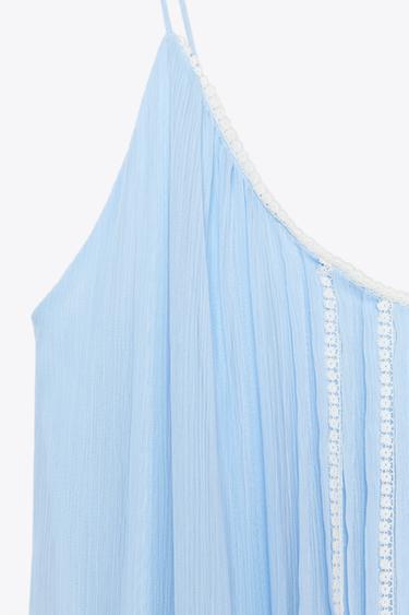 MIDI CAMI DRESS - Sky blue by Zara - Image 7