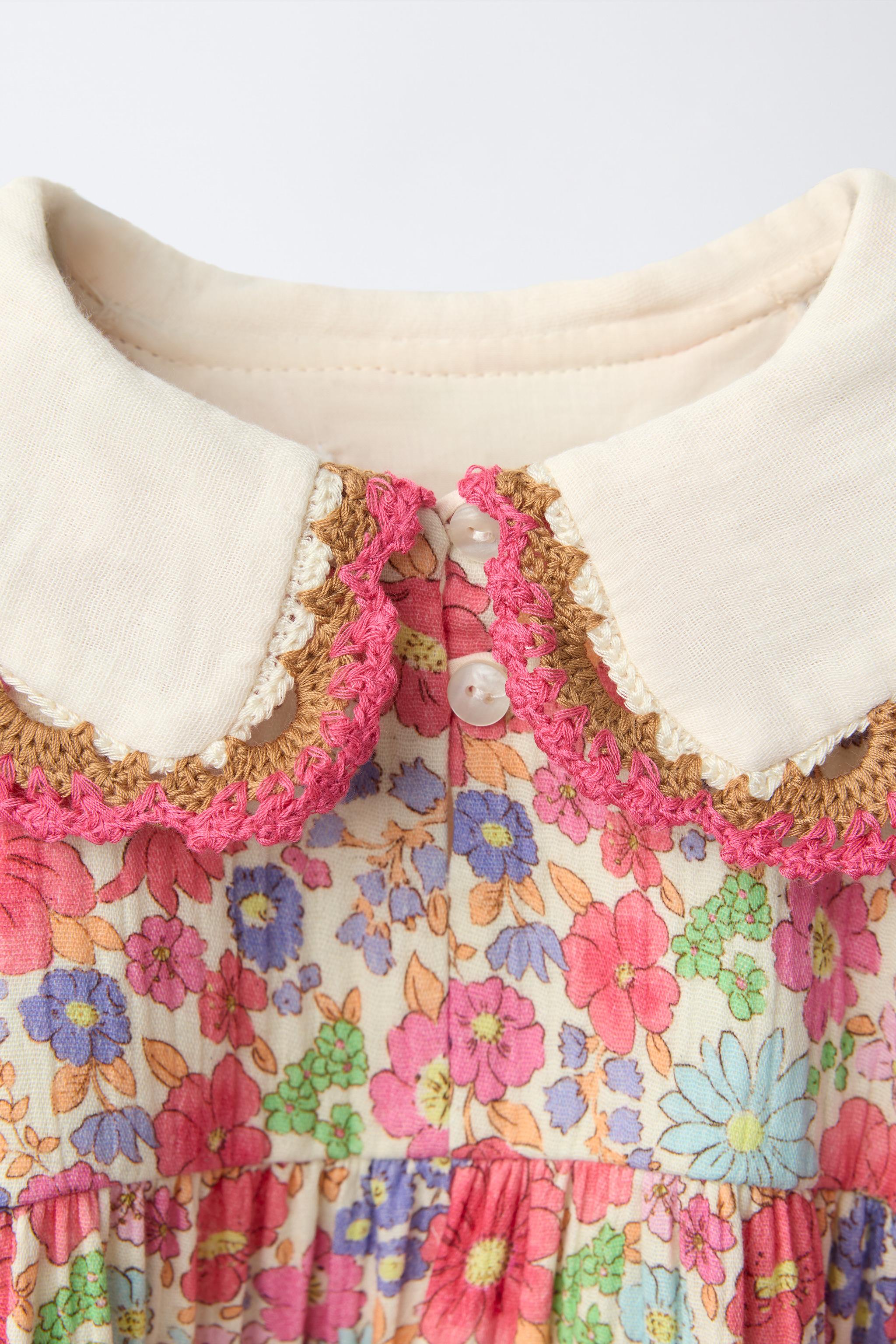 Zara - Floral Print Dress - Pink - 6 Years (45,2 inches) - Kids