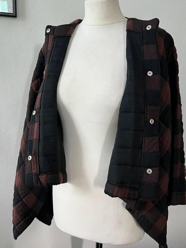 QUILTED CHECK JACKET - Image 5