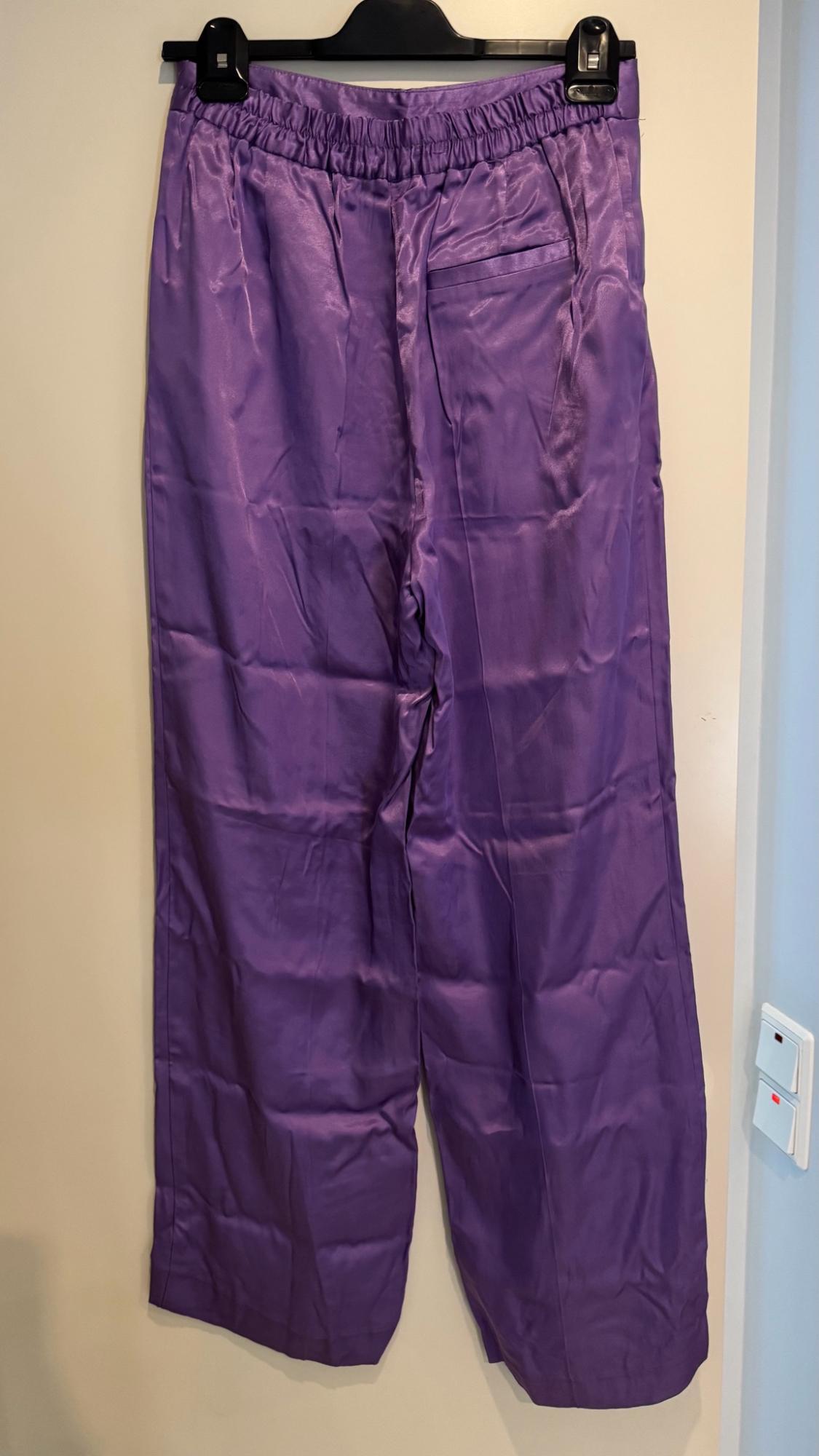STRAIGHT FIT SATIN TROUSERS - Image 2