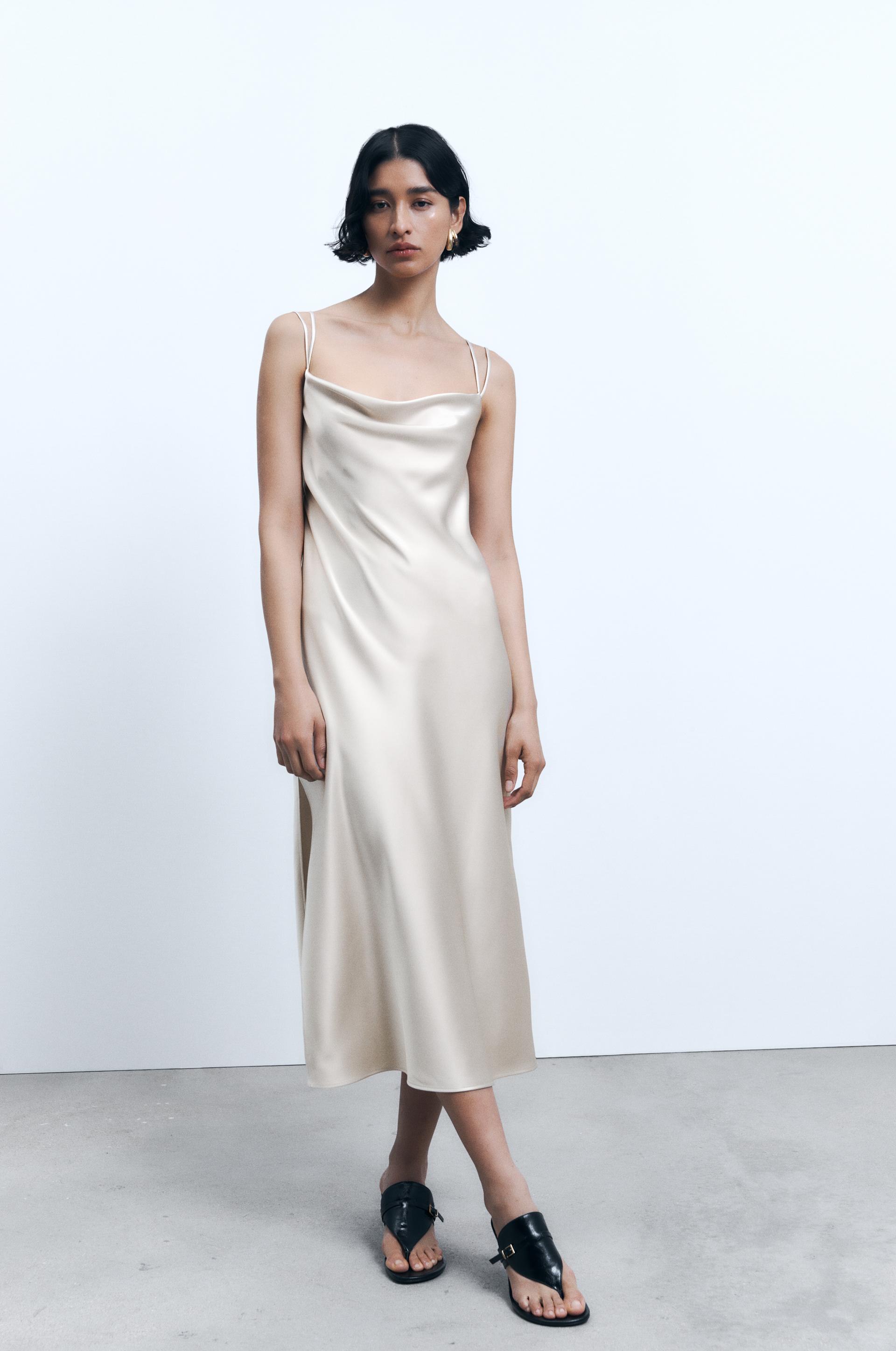 SATIN SLIP DRESS Cava ZARA New Zealand