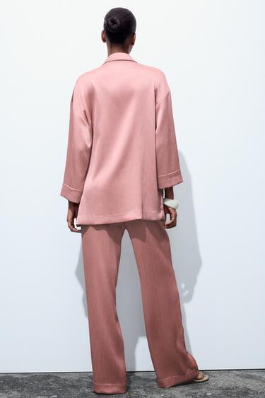 CREASED-EFFECT BLAZER - MARSALA by Zara - Image 3