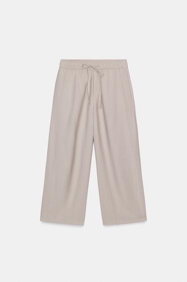 PANTALÓN PIJAMERO BALLOON - Beige claro de Zara