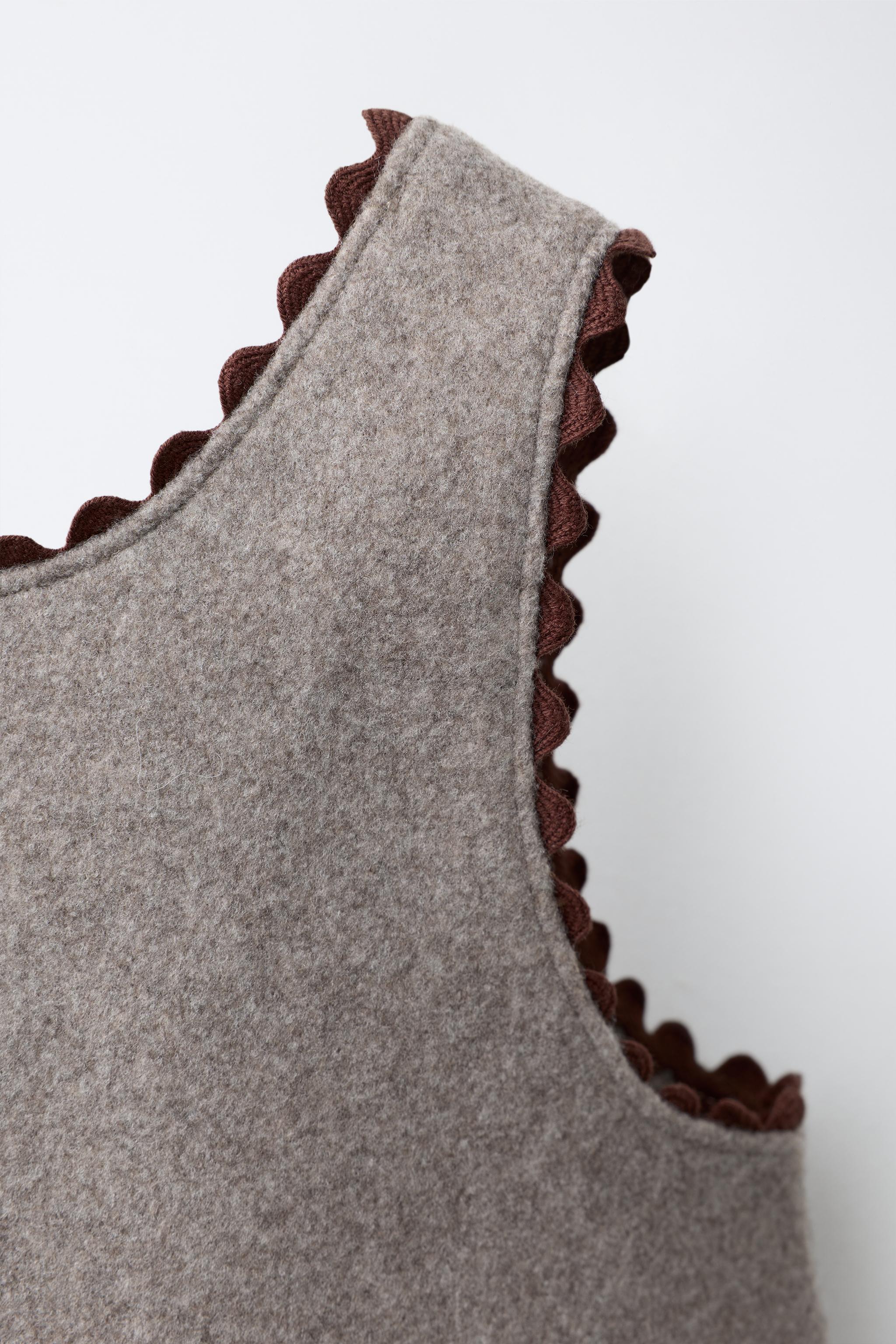 WAVE TRIM PINAFORE DRESS