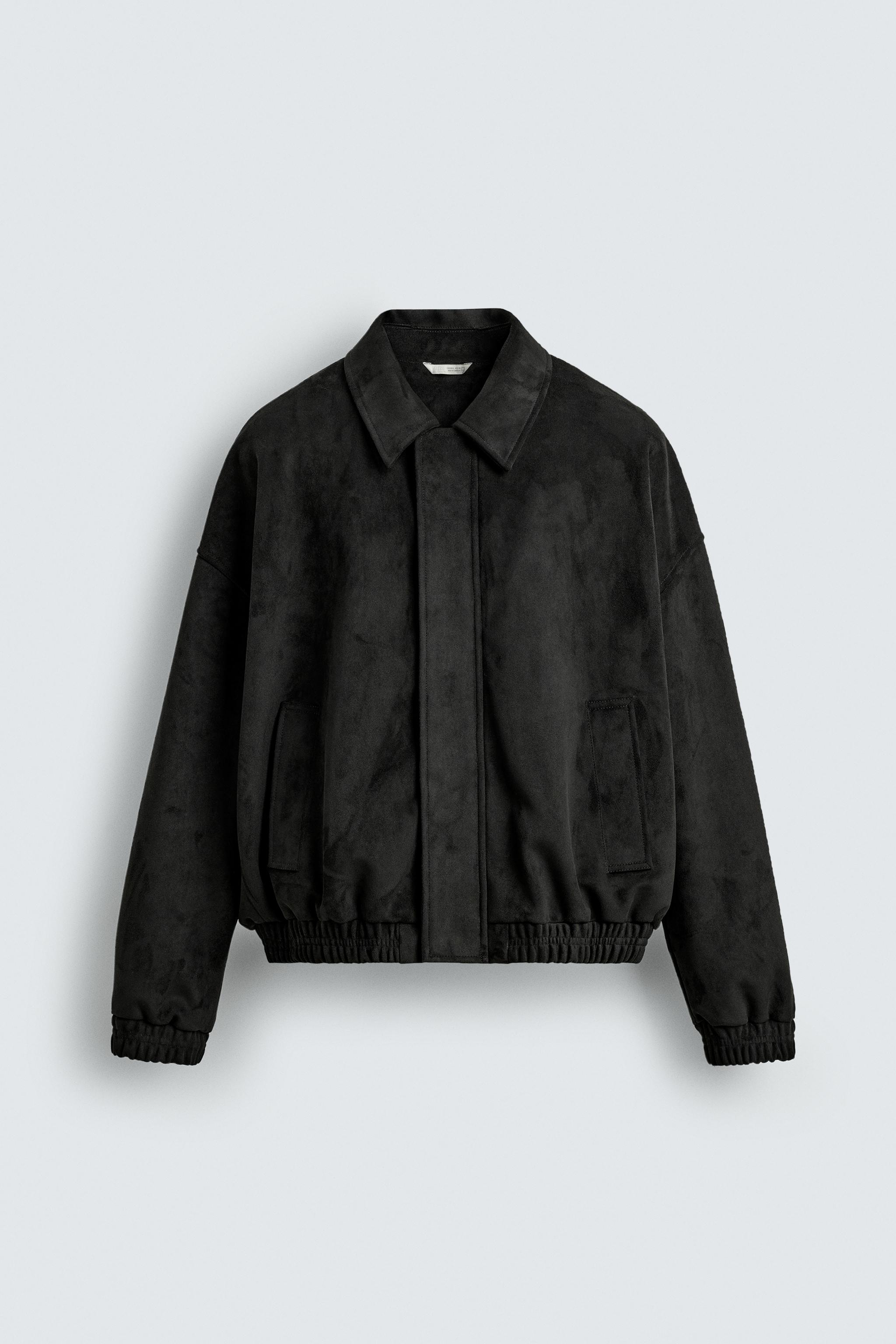FAUX SUEDE RELAXED FIT JACKET