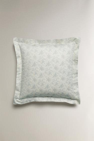 TAIE D’OREILLER SATIN IMPRIMÉ PAISLEY - Bleu de Zara - Image 1