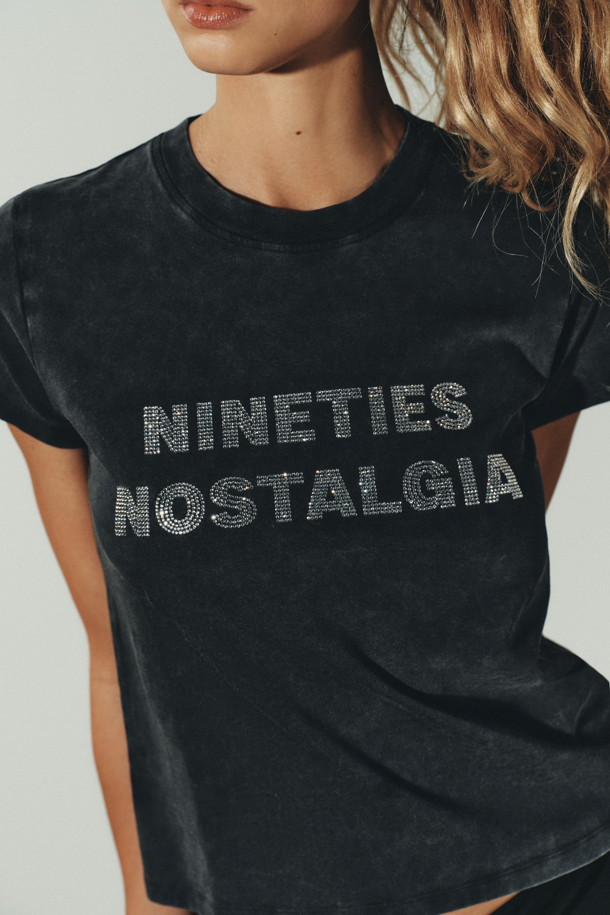 WASHED TEXT T-SHIRT