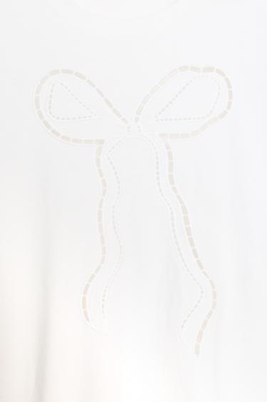 T-SHIRT WITH FRONT BOW - White by Zara - Image 5
