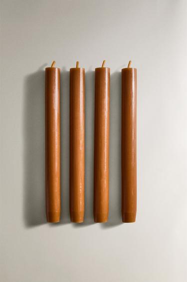 CONJUNTO DE VELAS DECORATIVAS ALONGADAS (CONJUNTO DE 4) - Toffee da Zara - Imagem 0