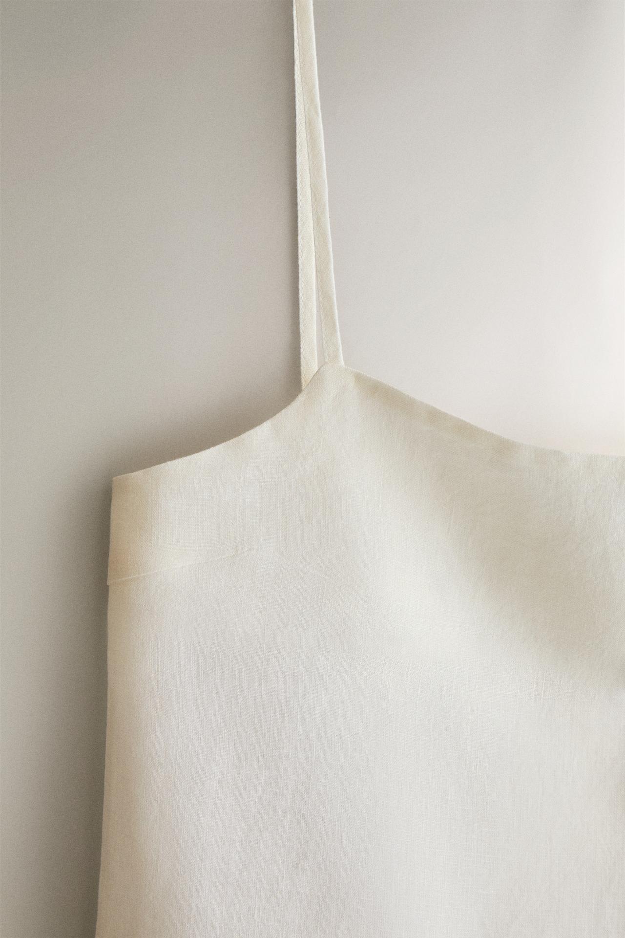 LINEN TOP — Ecru
