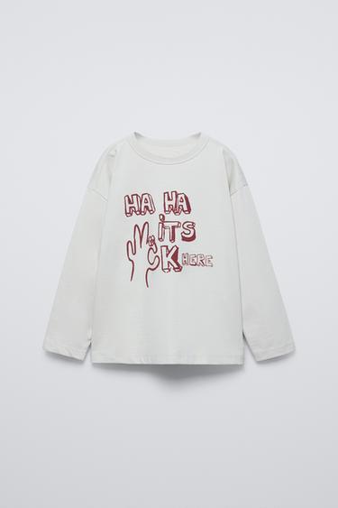 T-SHIRT WITH SLOGAN - Ice by Zara