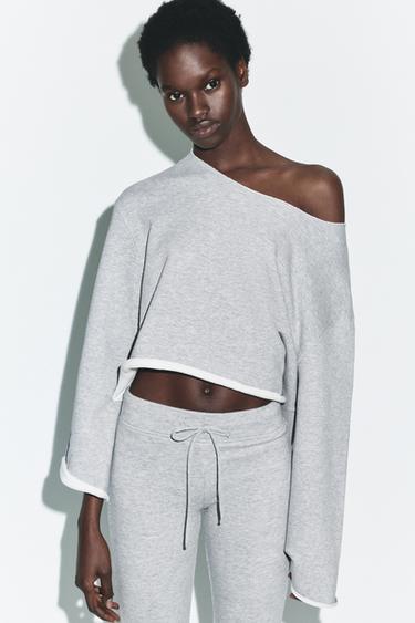 Sweat-shirt Femme Chalk Gris Craie - Taille Unique - Manches Longues - Occasion