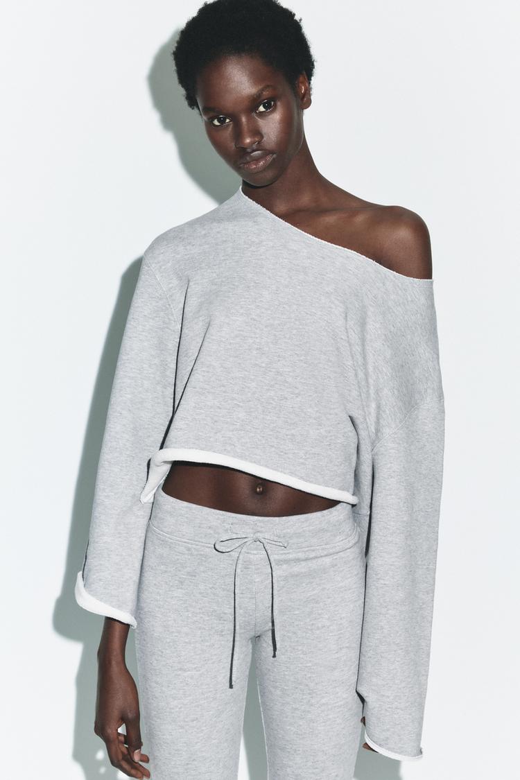 GENİŞ YAKA SWEATSHIRT