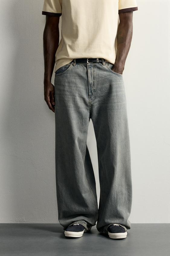 ZARA リラックスバレルフィットデニムパンツ 38 新品 カーボン ZARA 