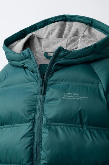 BLOUSON LÉGER DÉPERLANT - Vert / Bleu de Zara - Image 4