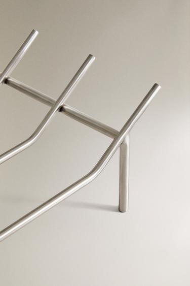 STEEL FIREWOOD STAND - Silver by Zara - Image 3