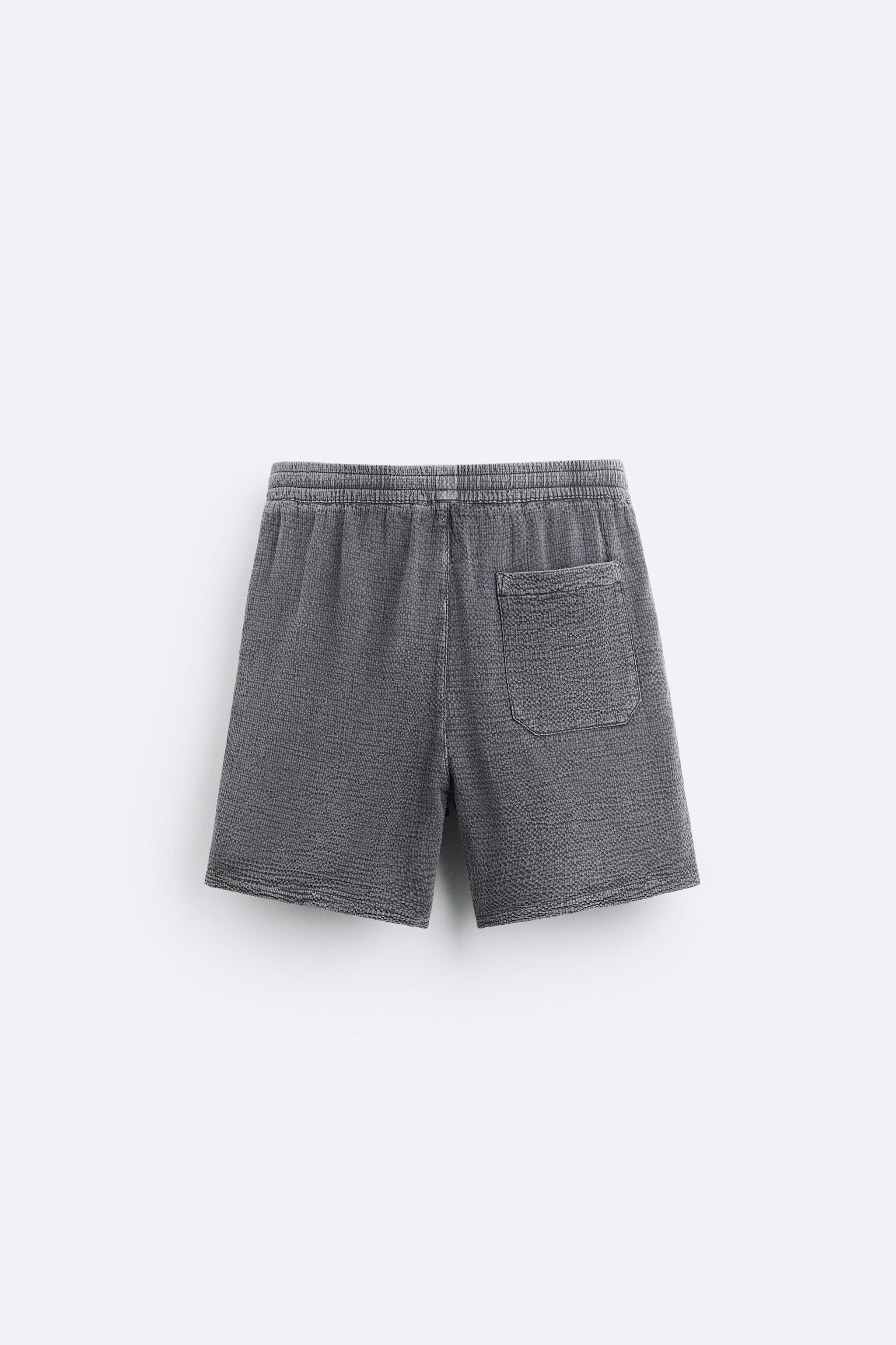 WASHED TEXTURED SHORTS