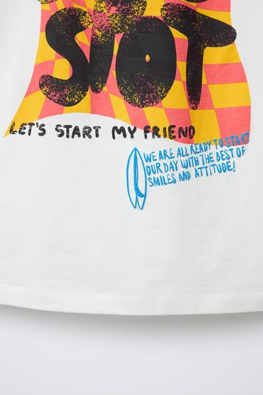 GRAFFITI PRINT T-SHIRT - Ecru by Zara - Image 3