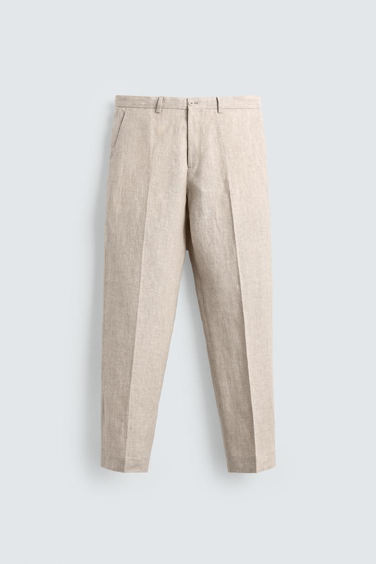 ZARA 100% LINEN SUIT TROUSERS