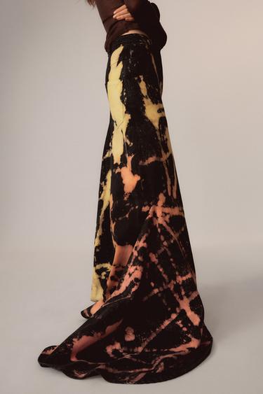 Zara LIMITED EDITION LONG SKIRT - Multicolored