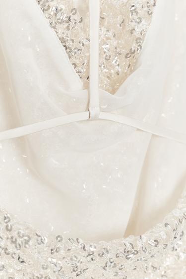 TOP HALTER À SEQUINS - 109 de Zara - Image 5