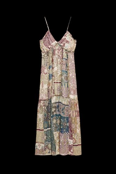 PATCHWORK PRINTED MIDI DRESS - Multicoloured by Zara - Image 0