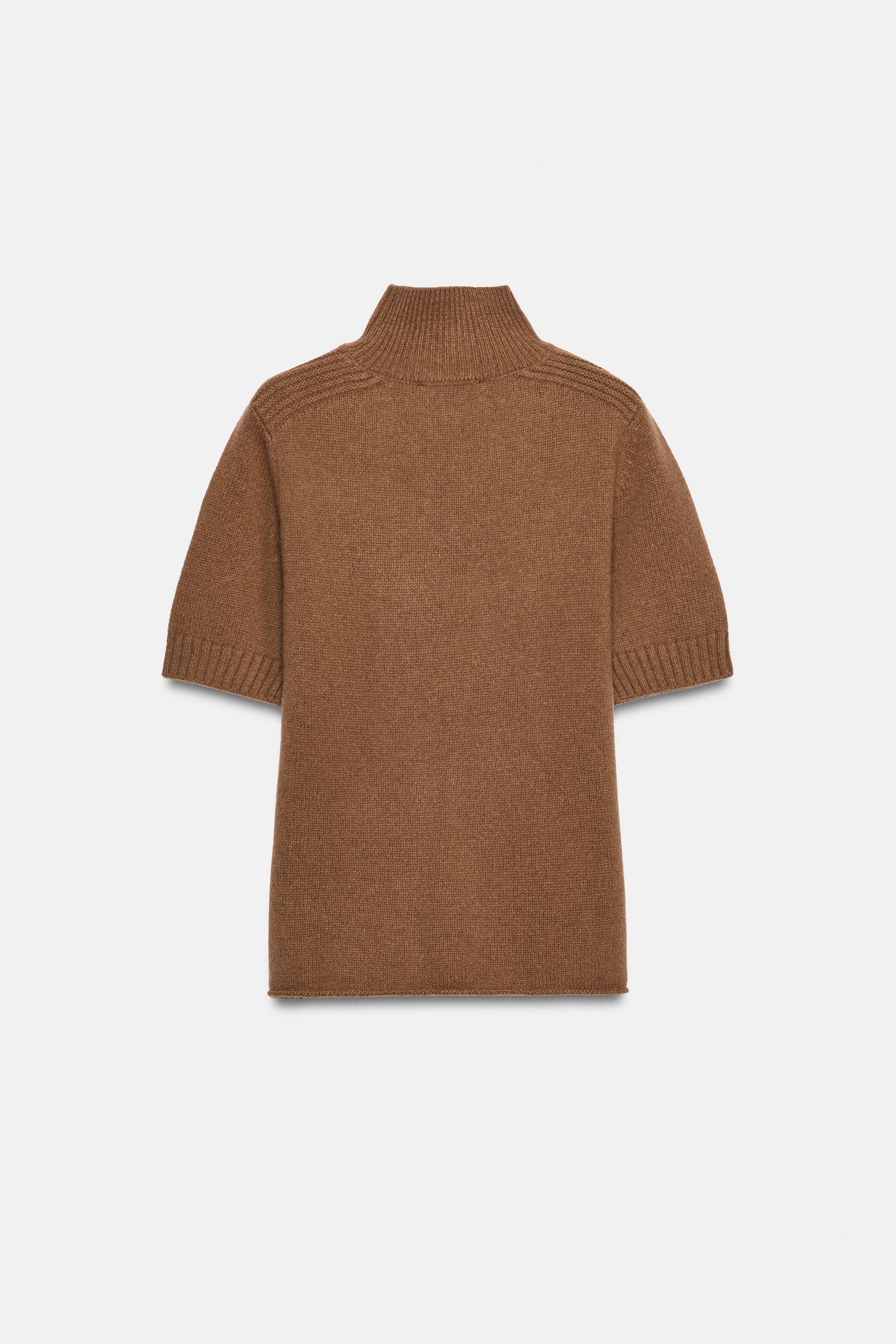 100% WOOL SHORT SLEEVE SWEATER