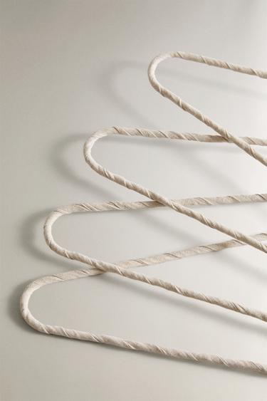 BEIGE COTTON AND LINEN HANGER (PACK OF 4) - Light beige by Zara - Image 1
