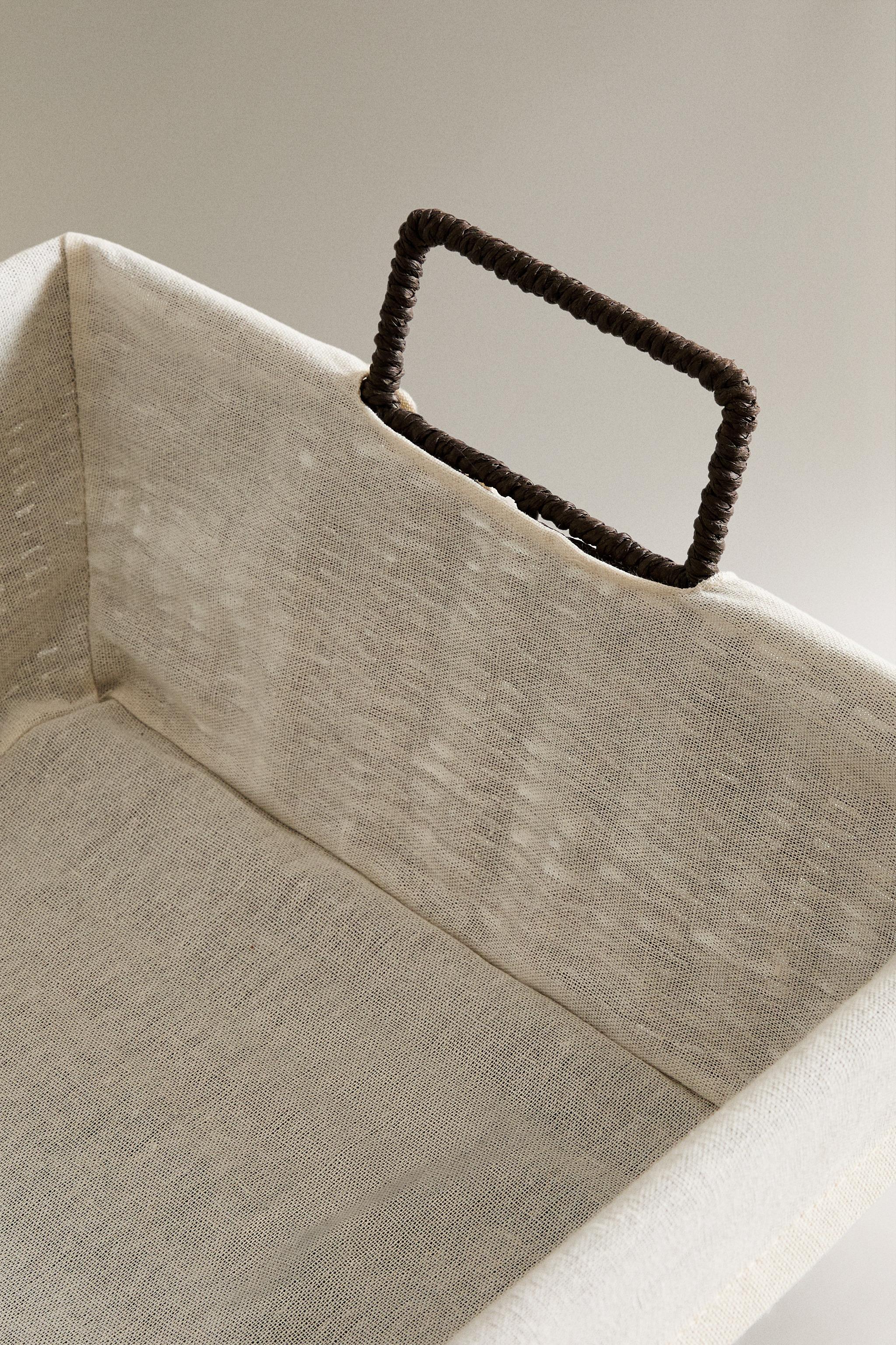 IRONING BASKET WITH FABRIC LINING