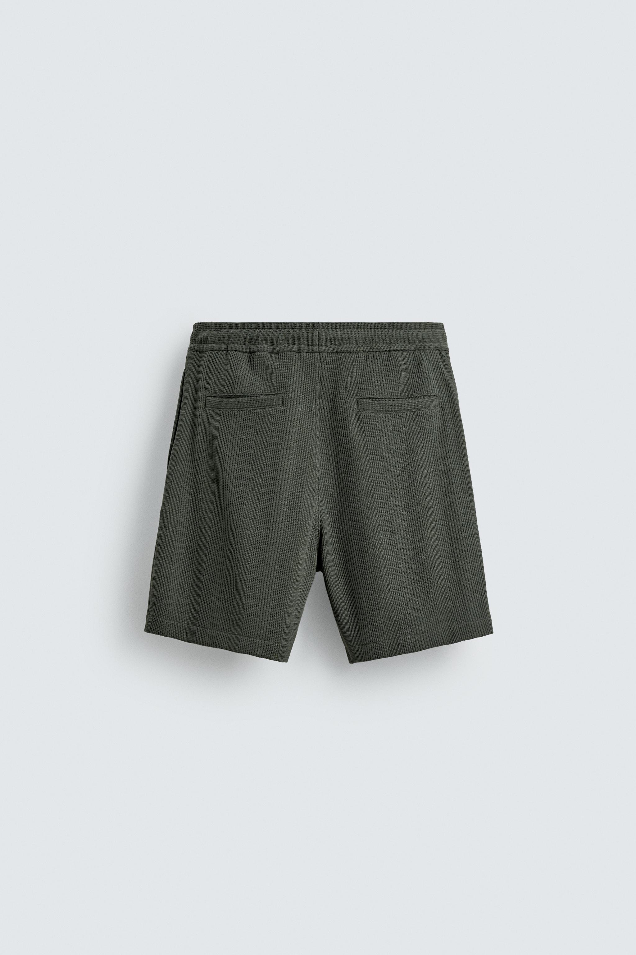 RELAXED FIT STRUCTURED SHORTS