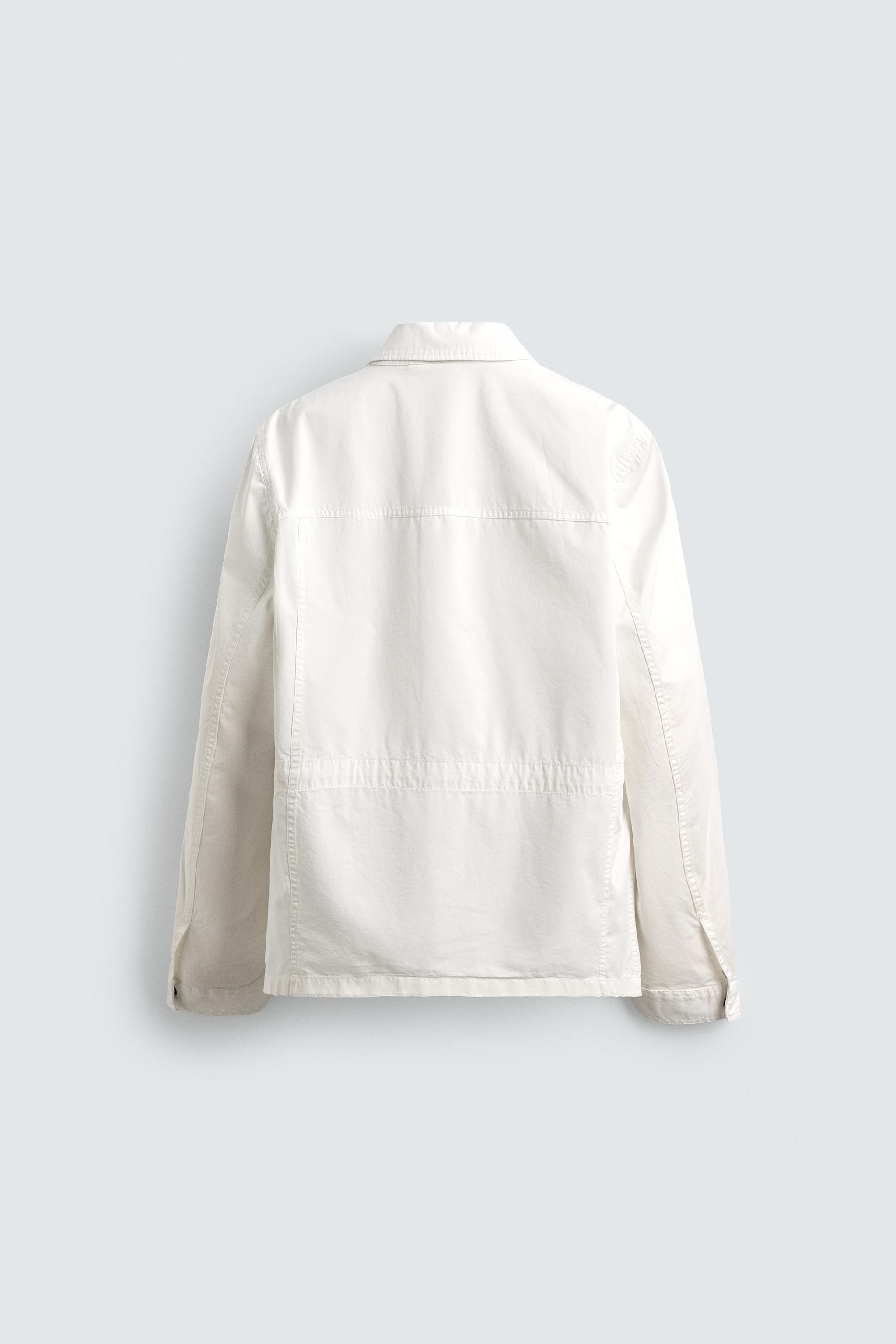 レギュラーフィットポケットジャケット - オフホワイト | ZARA Japan