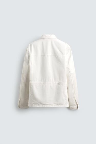 VESTE REGULAR FIT À POCHES - Blanc cassé de Zara - Image 7