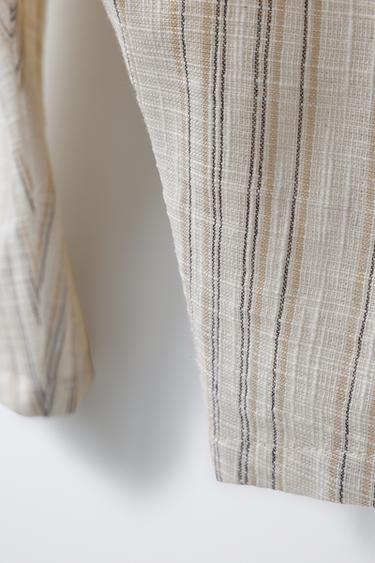 SALOPETTE LONGUE À RAYURES - Beige clair de Zara - Image 3