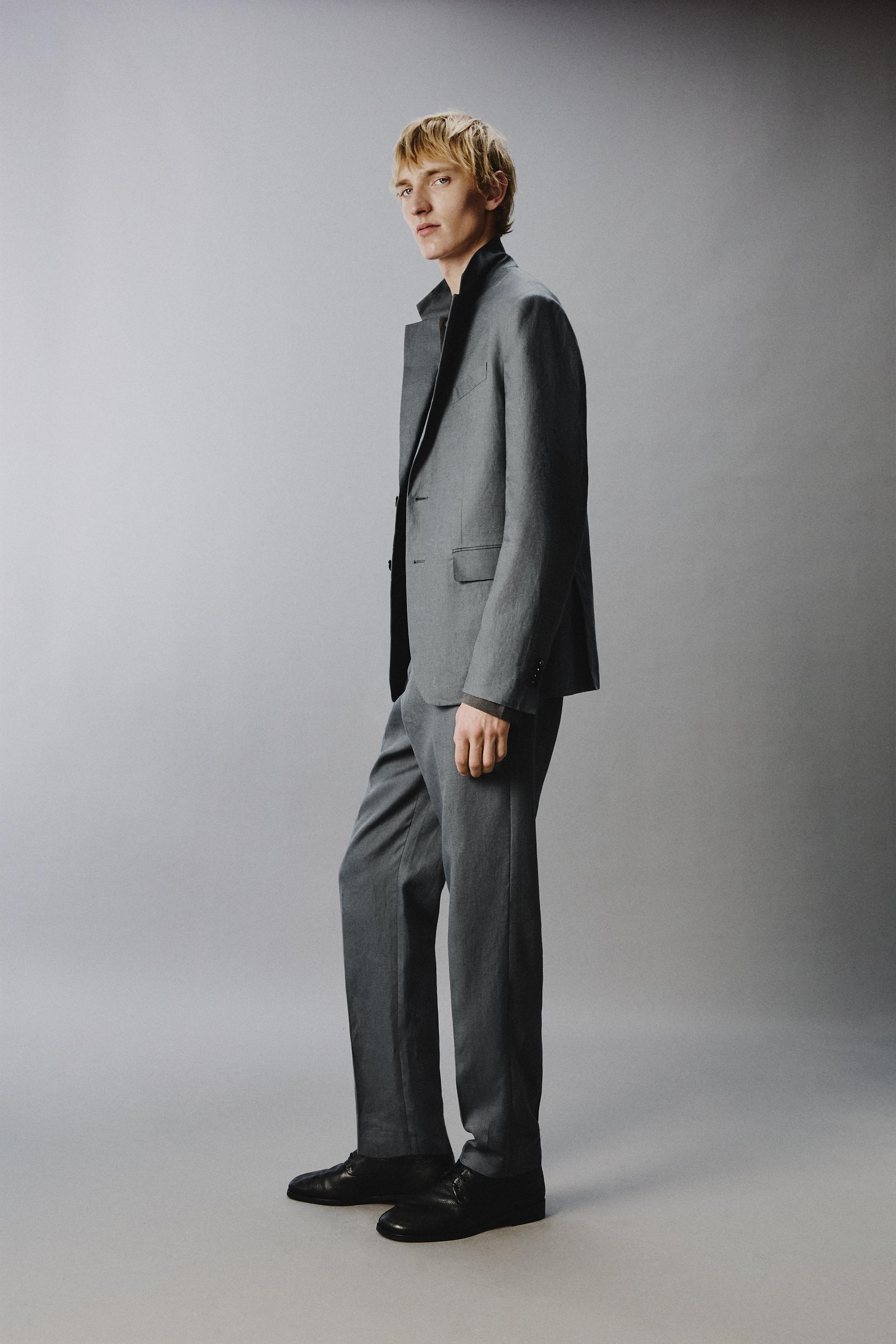 100% LINEN SUIT JACKET