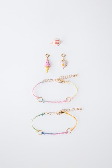 PACK OF TWO INTERCHANGEABLE CHARM BRACELETS - Light pink by Zara - Image 4