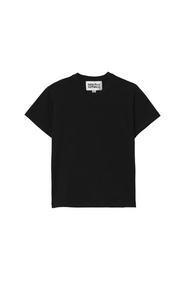 SLIM CROPPED FIT T-SHIRT - Black by Zara