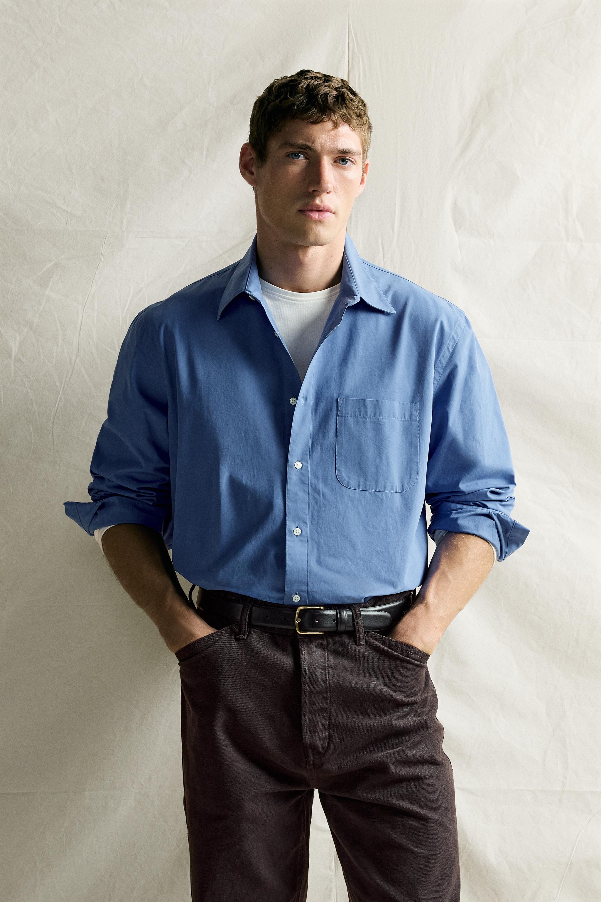 STRIPED POPLIN SHIRT