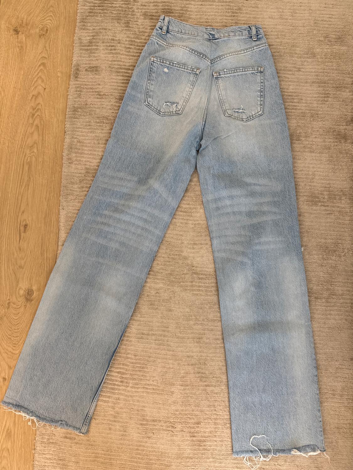 JEANS ZARA 90S FULL LENGTH ROTOS AZUL CLARO - Image 3